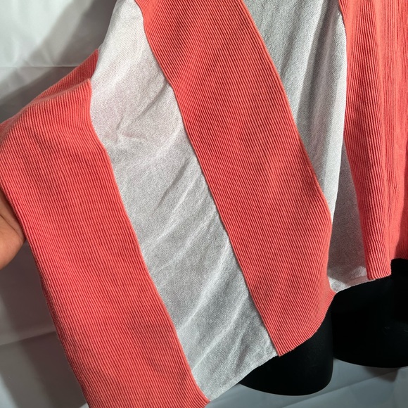 Coral and White Striped Sweater - Picture 11 of 15